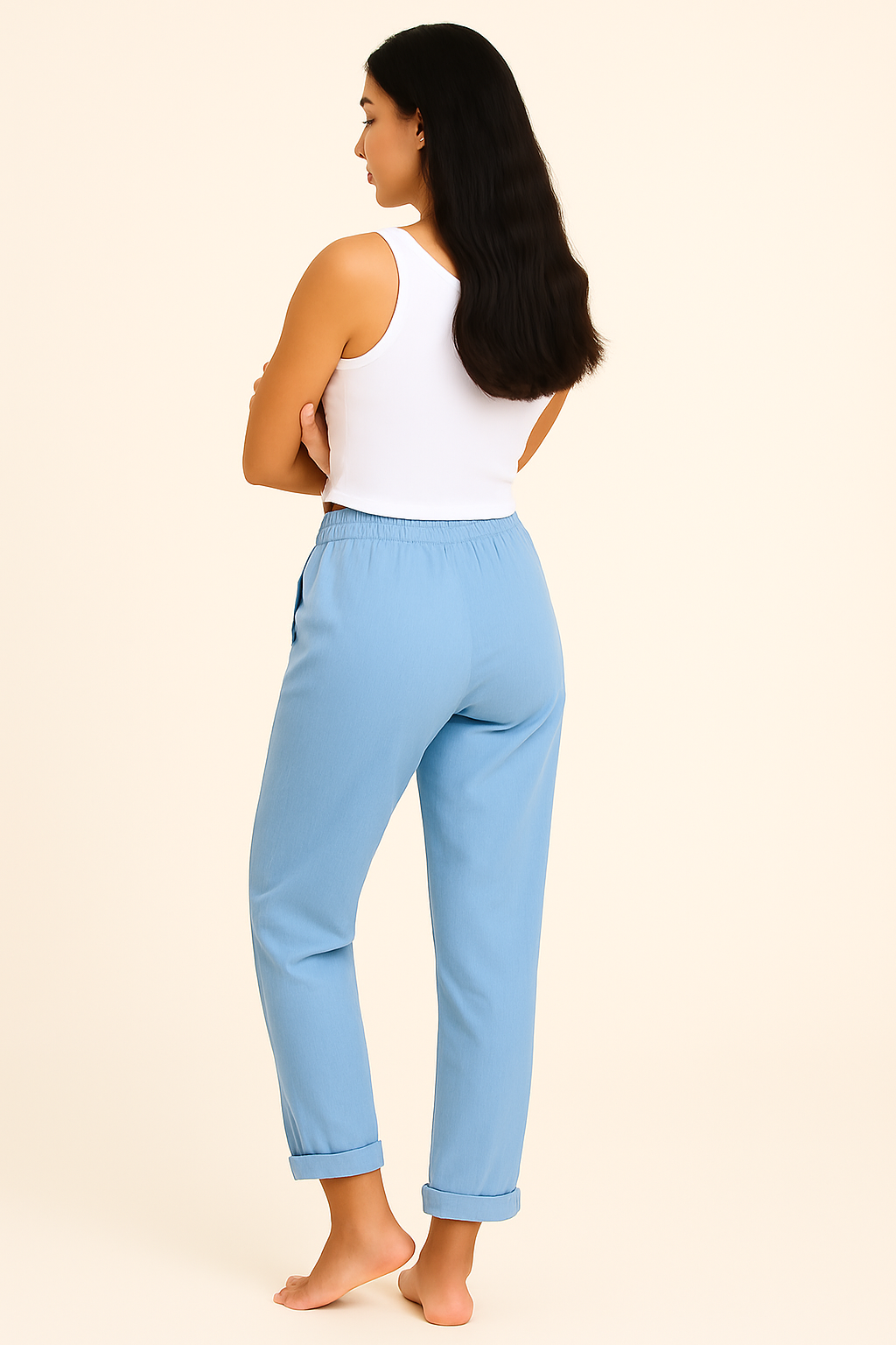 MALLORCA LINNEN BROEK MET STRETCH
