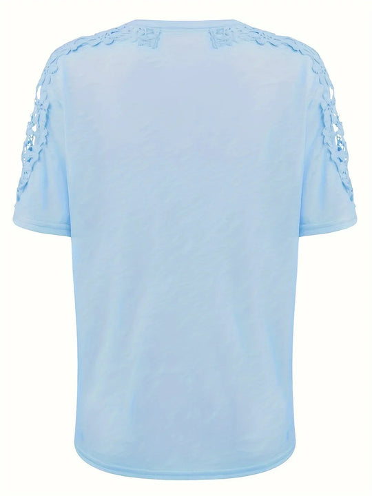 Ancuta – Elegantes Sommer Kurzarm T Hemd Mit Spitze