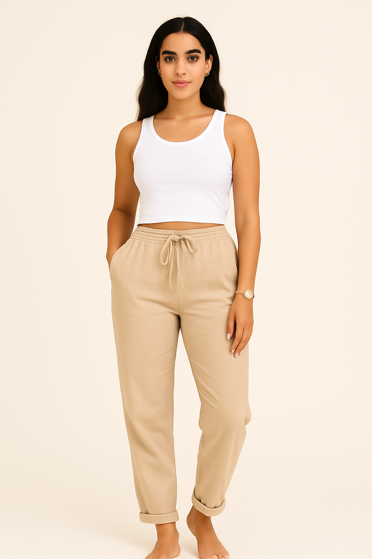 MALLORCA LINNEN BROEK MET STRETCH